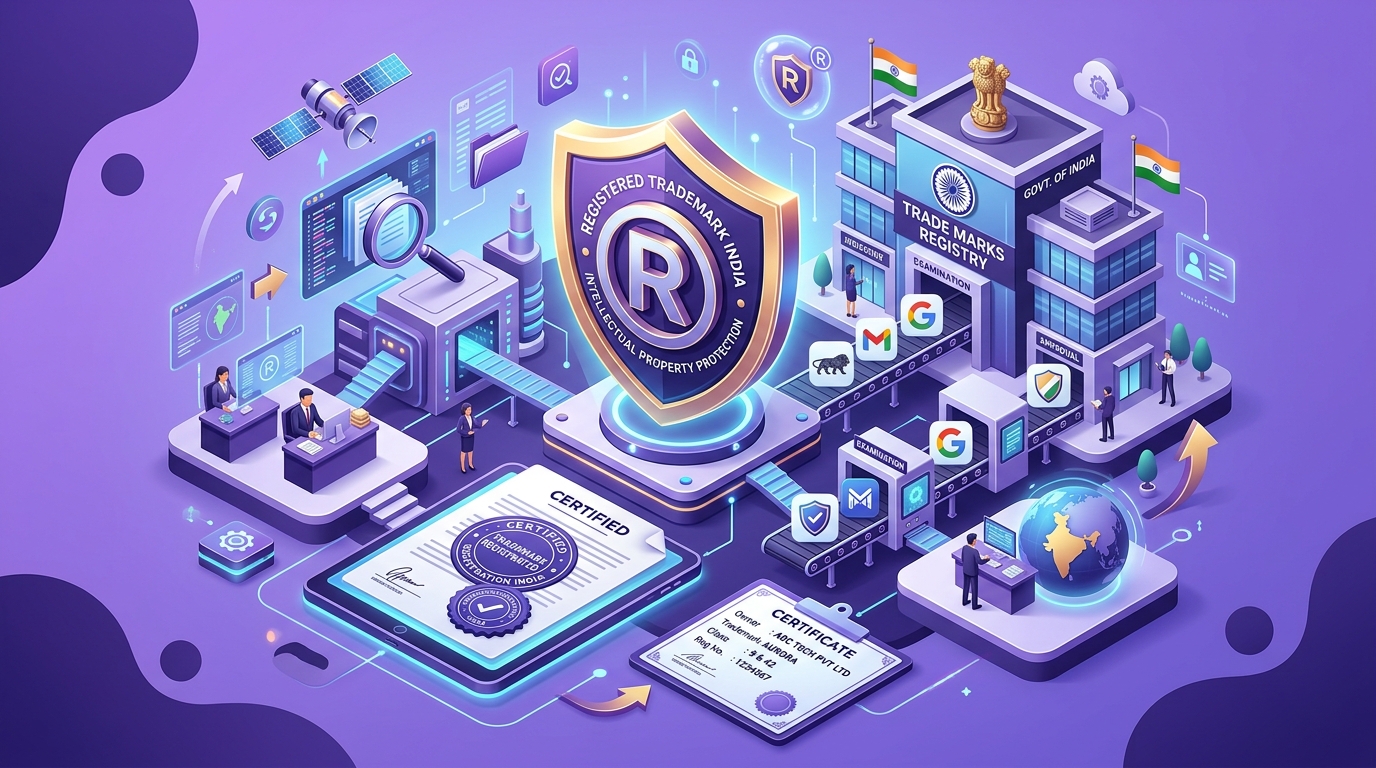 Trademark Registration Shield, Brand IP Protection and Certified Registry Office
